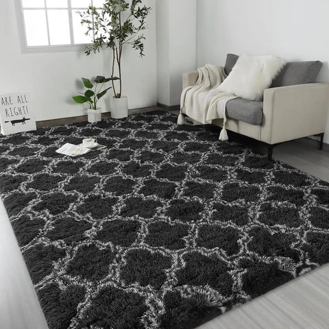 Navak Carpet Large Shag Area Rugs for Bedroom Super Soft Plush Fluffy Carpets Living Room Rug Non-Slip Indoor Floor Rug for Kids Nursery Girl