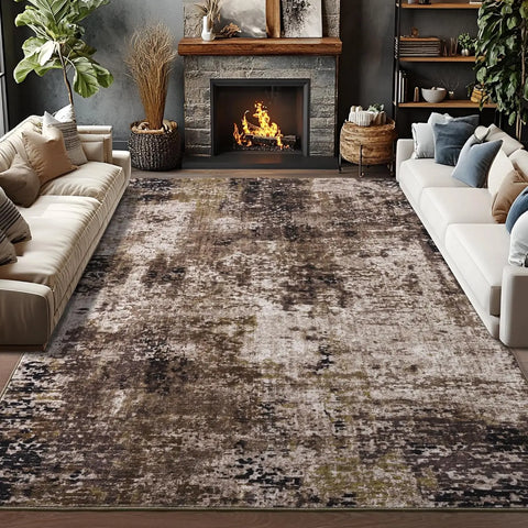 Navak Carpet Living Room Area Rugs Soft Large Modern Abstract Area Rug,  Boho Vintage Machine Washable Non Slip Carpet , Low Pile Rugs