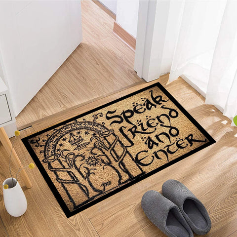 Navak Carpet Speak Friend and Enter Doormat Non slip Rubber Backing  Outdoor Entrance Floor Mat,Decorative Rugs,Welcome Mat for Home Entryway