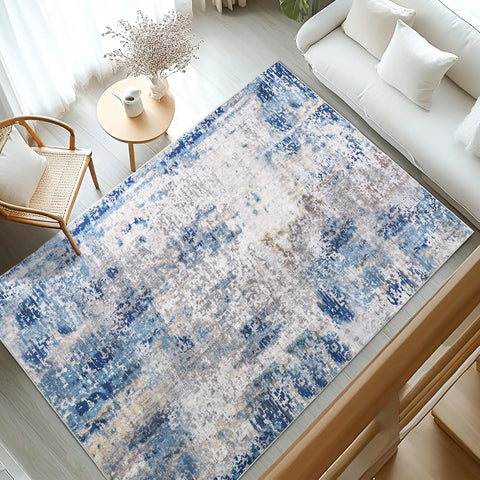 Navak Carpet Living Room Area Rugs Soft Large Modern Abstract Area Rug,  Boho Vintage Machine Washable Non Slip Carpet , Low Pile Rugs