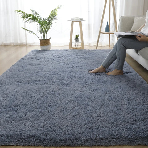 Navak Carpet Grey Living Room Large Carpet Hall Coffee Table Floor Mat 160x230 Children's room Bedroom Long Hair Fluffy Floor Covering Rugs