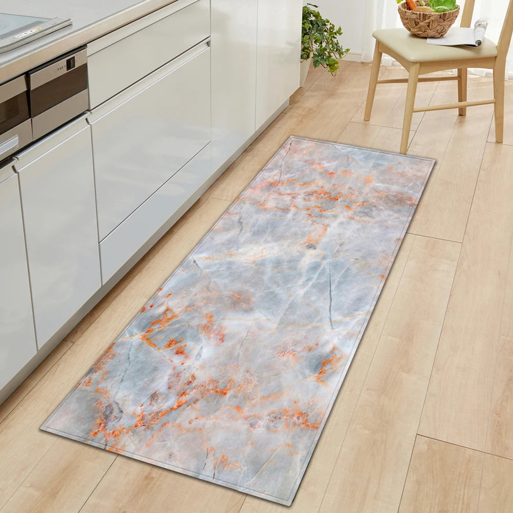 Navak Carpet Nordic Kitchen Mat Bedroom Entrance Doormat Home Hallway Floor Decoration Living Room Carpet Wood grain Bathroom Anti-Slip Rug