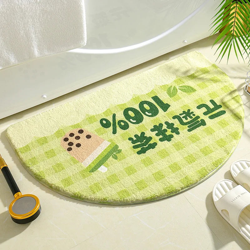 Navak Carpet Ins Simple Bath Mats Small Fresh Flowers Floor Rug Home Entrance Carpet Bedroom Toilet Bathroom Door Absorbent Non-Slip Foot Pad