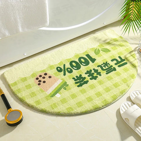 Navak Carpet Ins Simple Bath Mats Small Fresh Flowers Floor Rug Home Entrance Carpet Bedroom Toilet Bathroom Door Absorbent Non-Slip Foot Pad