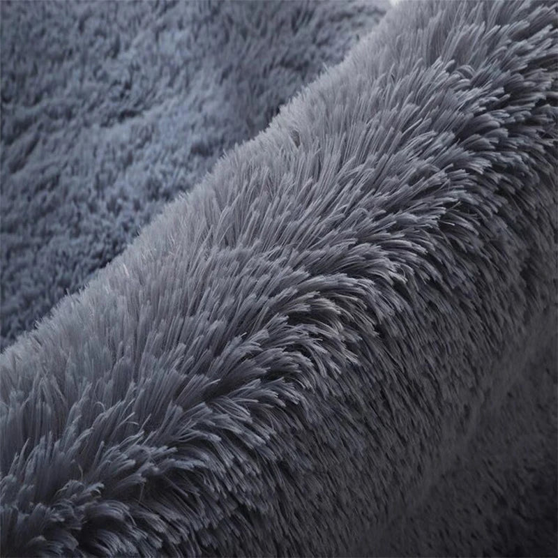 Navak Carpet Grey Living Room Large Carpet Hall Coffee Table Floor Mat 160x230 Children's room Bedroom Long Hair Fluffy Floor Covering Rugs