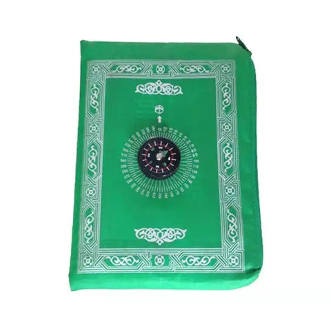 Navak Carpet Portable Muslim Travel Prayer Mat Prayer Rug with Compass and Booklet Musallah Pads Carpet Outdoor Ramadan Islamic Gift
