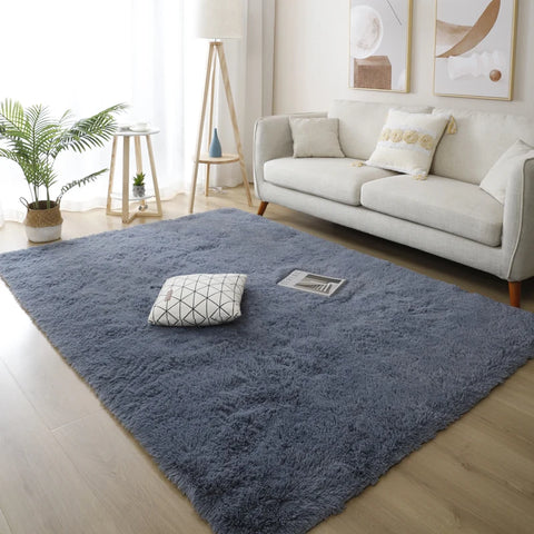 Navak Carpet Grey Living Room Large Carpet Hall Coffee Table Floor Mat 160x230 Children's room Bedroom Long Hair Fluffy Floor Covering Rugs