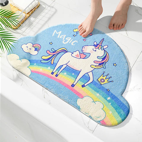 Navak Carpet Fantasy Magic Unicorn Series Soft Mats Rugs Home Entrance Carpet Bedroom Toilet Bathroom Door Absorbent Non-Slip Foot Pad