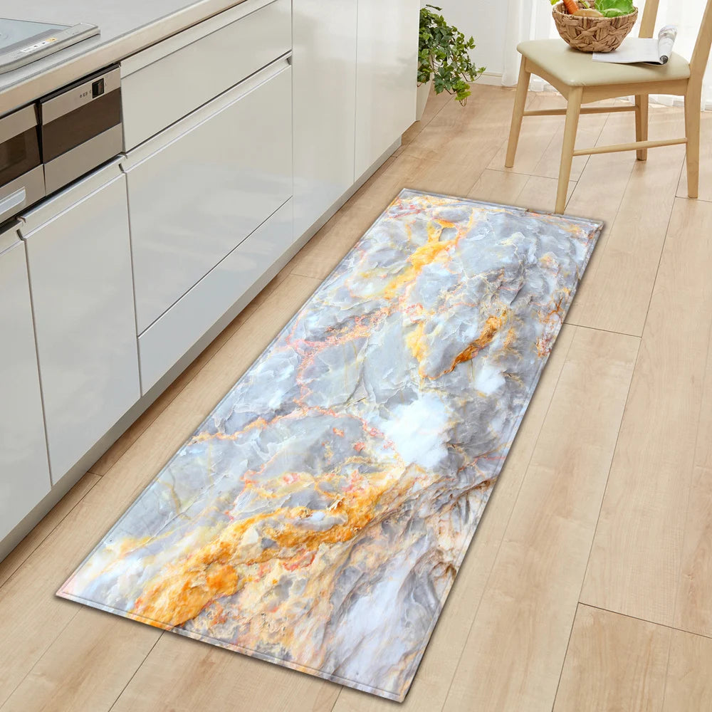Navak Carpet Nordic Kitchen Mat Bedroom Entrance Doormat Home Hallway Floor Decoration Living Room Carpet Wood grain Bathroom Anti-Slip Rug
