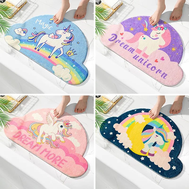 Navak Carpet Fantasy Magic Unicorn Series Soft Mats Rugs Home Entrance Carpet Bedroom Toilet Bathroom Door Absorbent Non-Slip Foot Pad