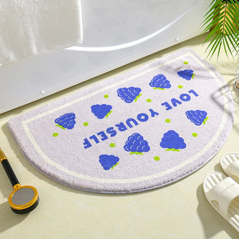 Navak Carpet Ins Simple Bath Mats Small Fresh Flowers Floor Rug Home Entrance Carpet Bedroom Toilet Bathroom Door Absorbent Non-Slip Foot Pad