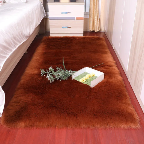Navak Carpet Artificial Sheepskin Carpet Sofa Floor Mat Living Room Bedroom White Hairy Large Carpets Whole Sheepskin Cushion Bay Window Mats