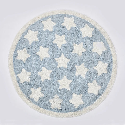 Navak Carpet Star Rug Tapete Infantil Round Nordic Cotton Floor Mat Kilim Soft Blue Rugs for Baby Children Kids Bedroom Living Room Decor