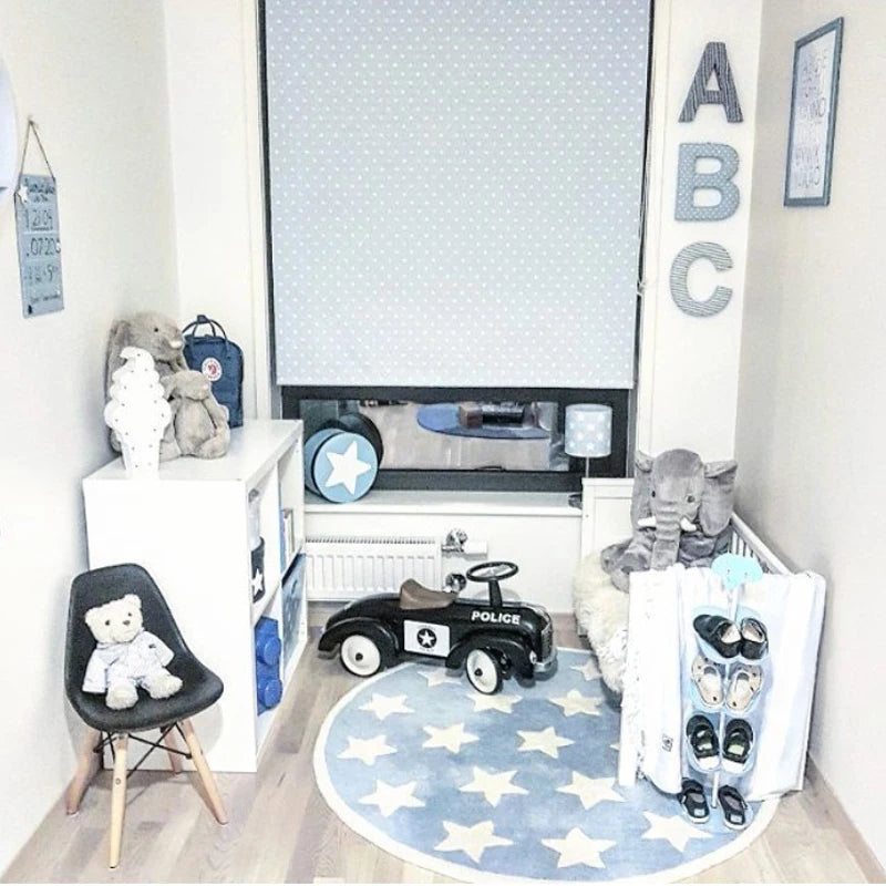 Navak Carpet Star Rug Tapete Infantil Round Nordic Cotton Floor Mat Kilim Soft Blue Rugs for Baby Children Kids Bedroom Living Room Decor