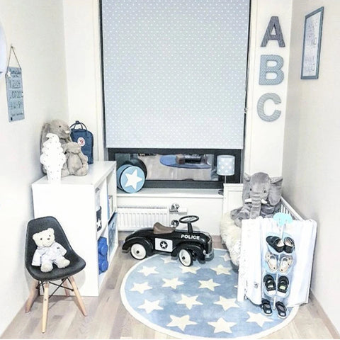 Navak Carpet Star Rug Tapete Infantil Round Nordic Cotton Floor Mat Kilim Soft Blue Rugs for Baby Children Kids Bedroom Living Room Decor