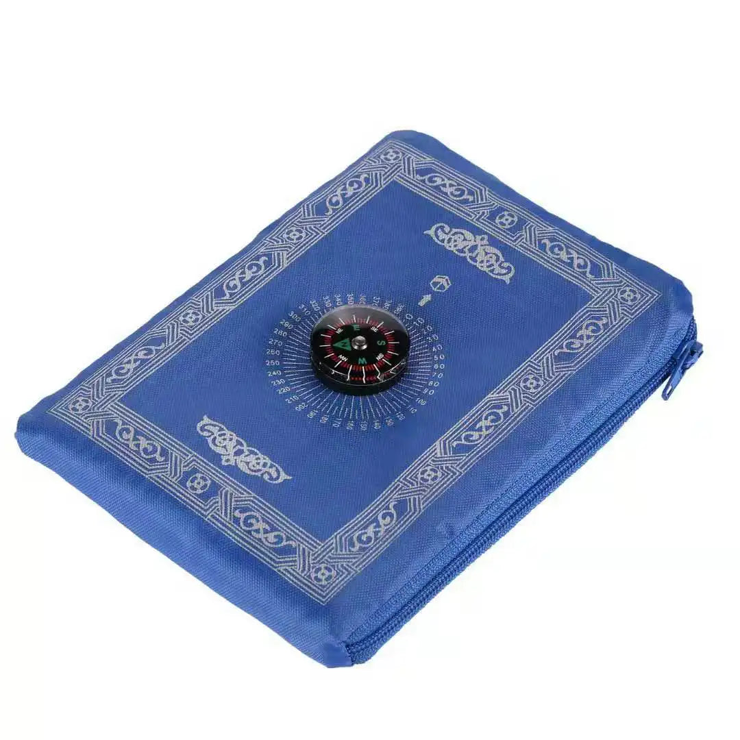 Navak Carpet Portable Muslim Travel Prayer Mat Prayer Rug with Compass and Booklet Musallah Pads Carpet Outdoor Ramadan Islamic Gift