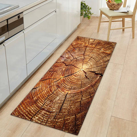 Navak Carpet Nordic Kitchen Mat Bedroom Entrance Doormat Home Hallway Floor Decoration Living Room Carpet Wood grain Bathroom Anti-Slip Rug