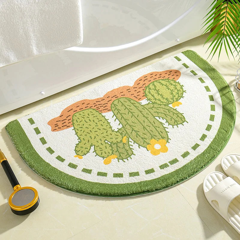 Navak Carpet Ins Simple Bath Mats Small Fresh Flowers Floor Rug Home Entrance Carpet Bedroom Toilet Bathroom Door Absorbent Non-Slip Foot Pad