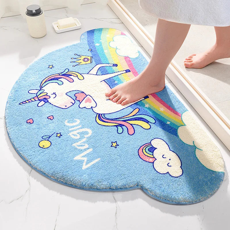 Navak Carpet Fantasy Magic Unicorn Series Soft Mats Rugs Home Entrance Carpet Bedroom Toilet Bathroom Door Absorbent Non-Slip Foot Pad
