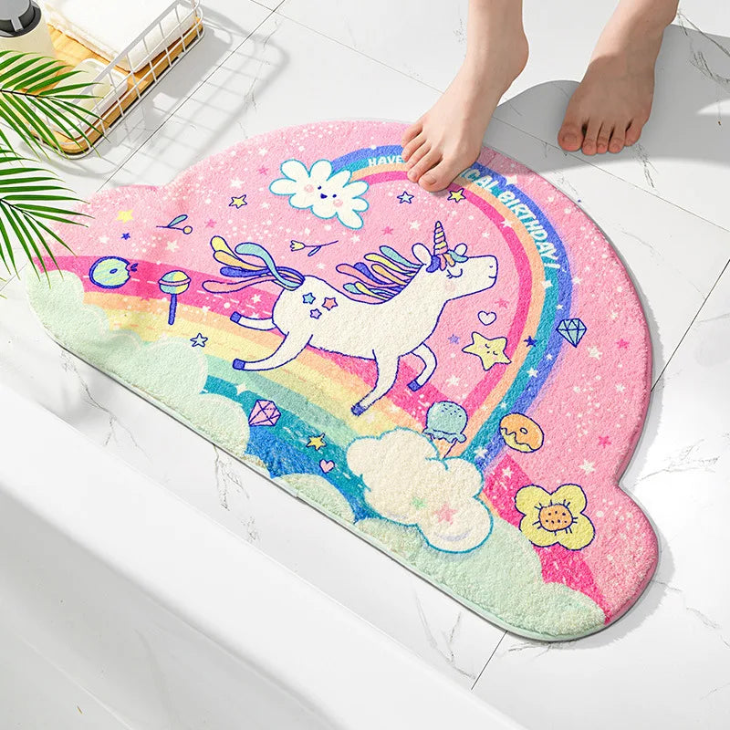 Navak Carpet Fantasy Magic Unicorn Series Soft Mats Rugs Home Entrance Carpet Bedroom Toilet Bathroom Door Absorbent Non-Slip Foot Pad