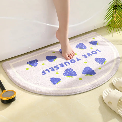 Navak Carpet Ins Simple Bath Mats Small Fresh Flowers Floor Rug Home Entrance Carpet Bedroom Toilet Bathroom Door Absorbent Non-Slip Foot Pad