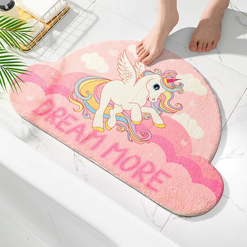 Navak Carpet Fantasy Magic Unicorn Series Soft Mats Rugs Home Entrance Carpet Bedroom Toilet Bathroom Door Absorbent Non-Slip Foot Pad