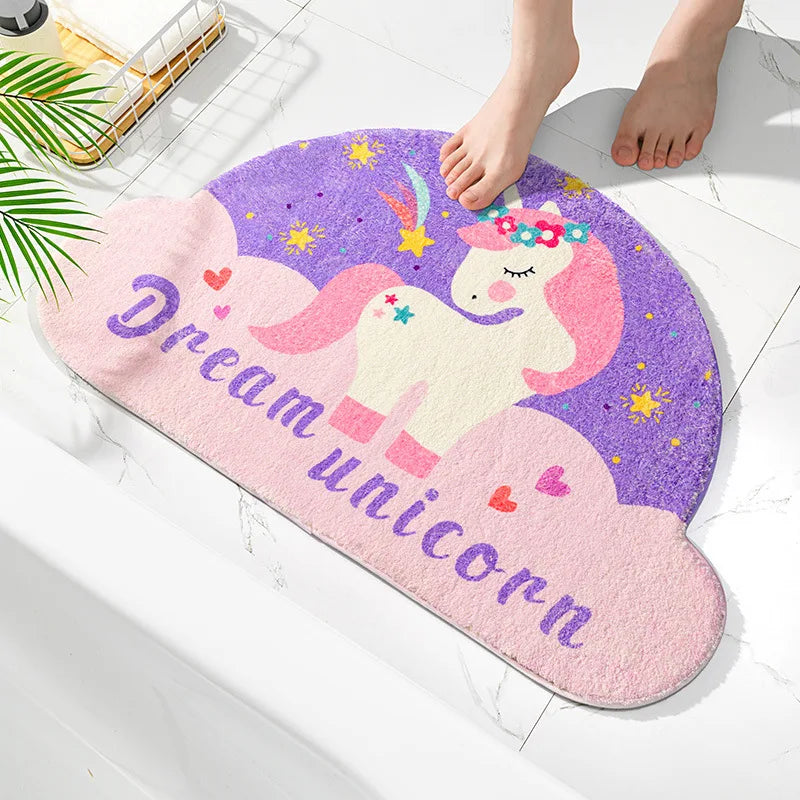Navak Carpet Fantasy Magic Unicorn Series Soft Mats Rugs Home Entrance Carpet Bedroom Toilet Bathroom Door Absorbent Non-Slip Foot Pad