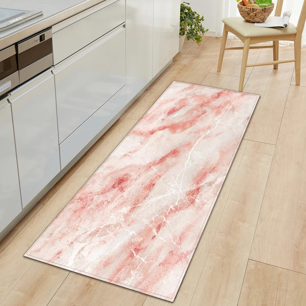 Navak Carpet Nordic Kitchen Mat Bedroom Entrance Doormat Home Hallway Floor Decoration Living Room Carpet Wood grain Bathroom Anti-Slip Rug
