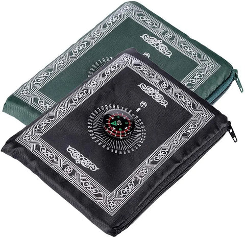 Navak Carpet Portable Muslim Travel Prayer Mat Prayer Rug with Compass and Booklet Musallah Pads Carpet Outdoor Ramadan Islamic Gift