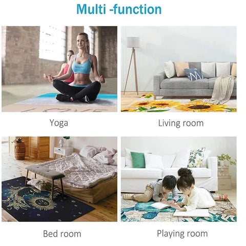 Navak Carpet Floral & Letter Graphic Anti-slip Door Mat Indoor Outdoor Rug Welcom Bedroom Bedside Carpet Cloakroom Small Home Kitchen Mats
