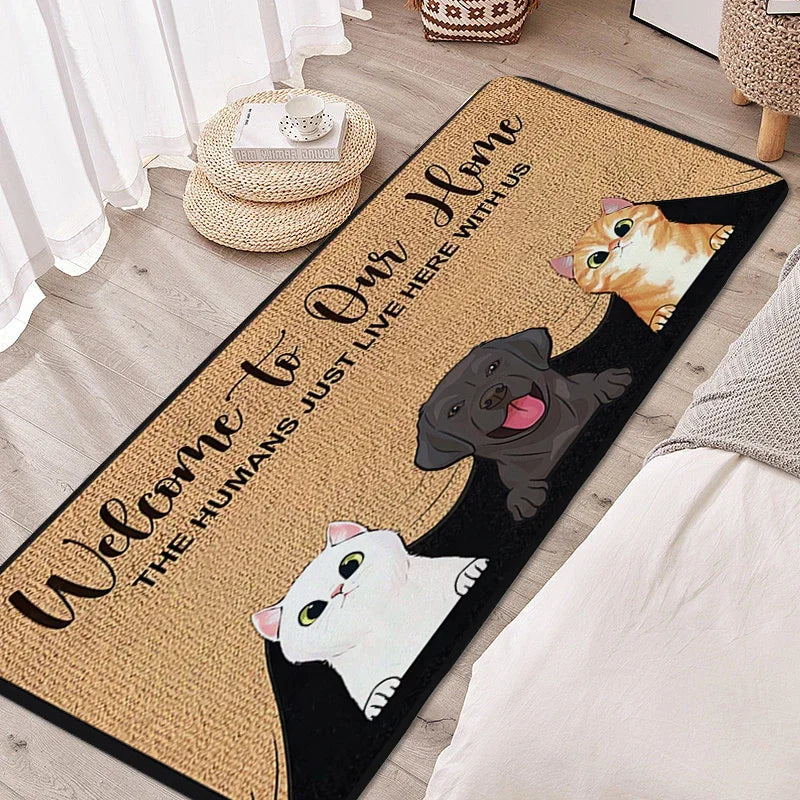 Navak Carpet Carpet for Bedroom Lovely Pet Foot Mat Cat Dog Entrance Doormat Custom Living Room Hallway Bathroom Rug Kitchen Accessories