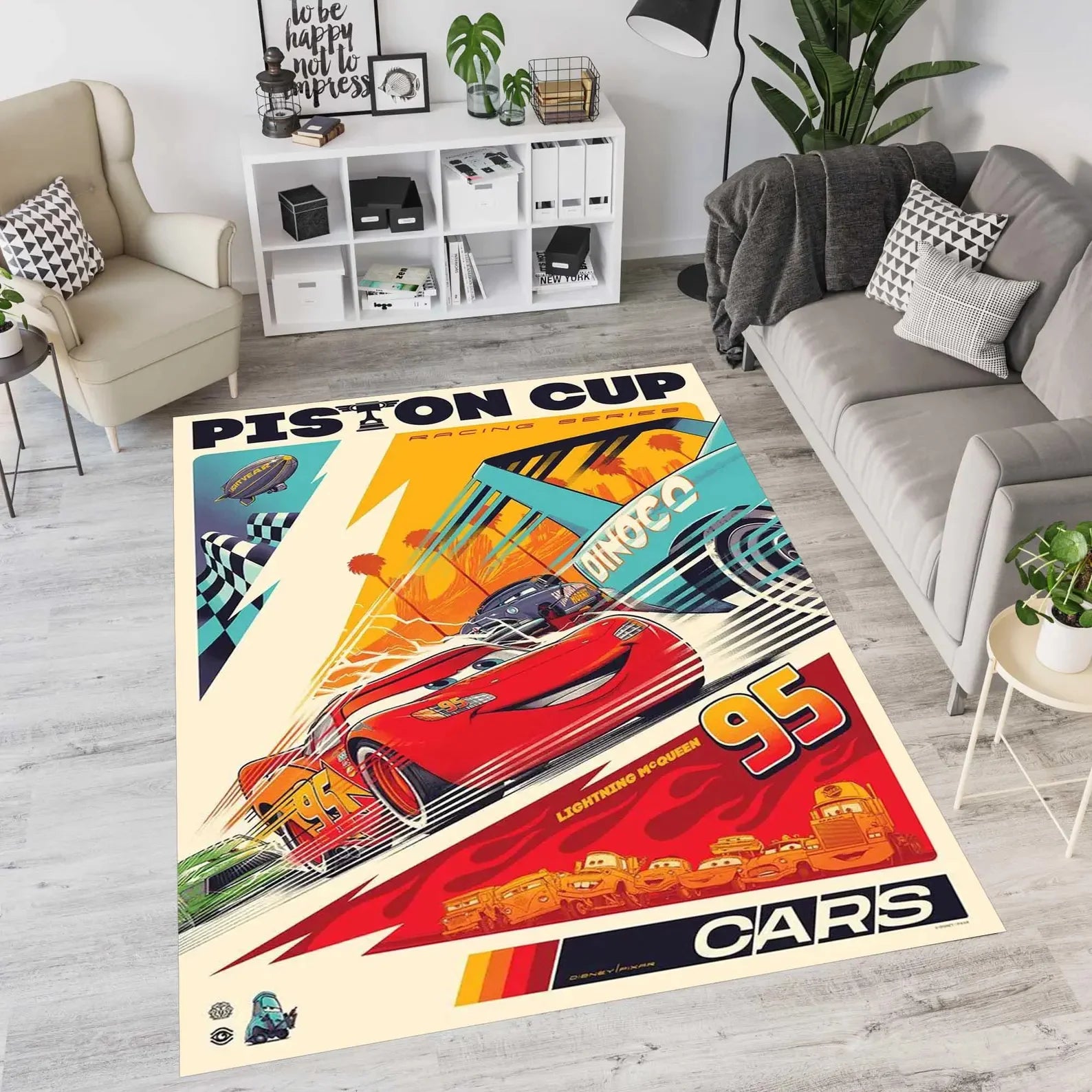 Navak Carpet Daily Picks Motorway Road Car Floor Carpet McQueen Cartoon Car Rug for Kids Room Decor Minimalist Nursery Child Play Mat Gift Ideas