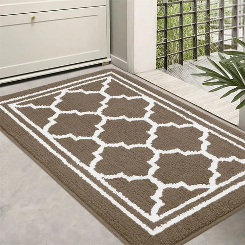 Navak Carpet Olanly Door Mat Dirt Resistant Entrance Foot Mat Outdoor Soft Kitchen Rug Non-Slip Floor Carpet Absorbent House Welcome Doormat