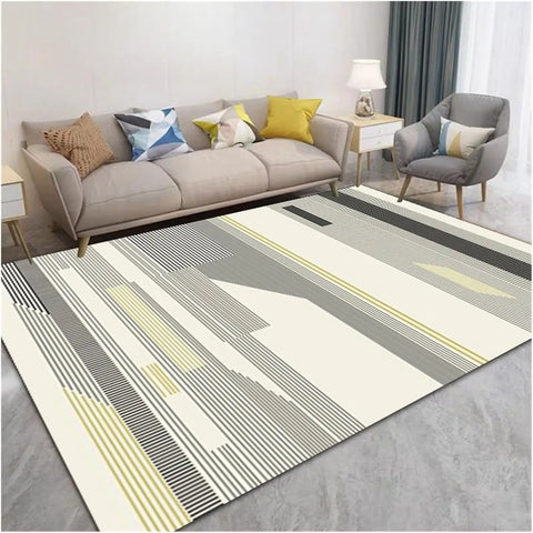 Navak Carpet Exclusive Picks Nordic Geometric Luxury Loop Pile Rug - Washable Mat for Hall, Airbnb, Bedroom, Office, Home Decor