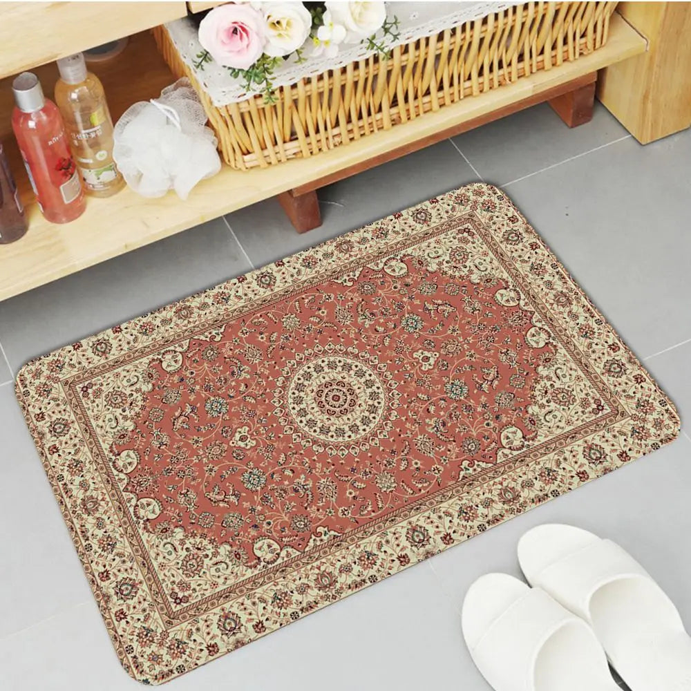 Navak Carpet Boho Persian Rug Pattern Kitchen Mat Non-Slip Laundry Room Mat Laundry Decor Balcony Child Living Room Modern Home Decor