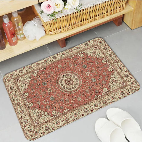 Navak Carpet Boho Persian Rug Pattern Kitchen Mat Non-Slip Laundry Room Mat Laundry Decor Balcony Child Living Room Modern Home Decor