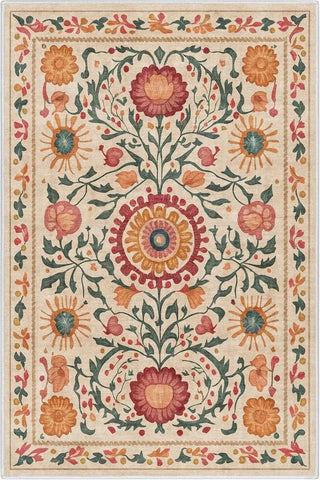 Navak Carpet Retro Floral Print Carpets for Living Room Coffee Table Sofa Decor Bedroom Area Rugs Non-slip Washable Home Cloakroom Floor Mat