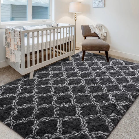 Navak Carpet Large Shag Area Rugs for Bedroom Super Soft Plush Fluffy Carpets Living Room Rug Non-Slip Indoor Floor Rug for Kids Nursery Girl