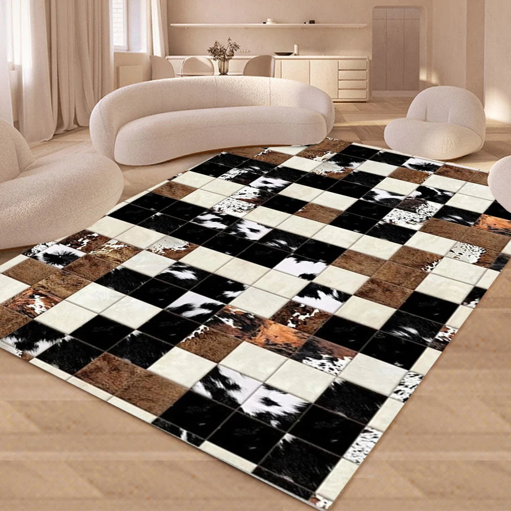 Navak Carpet Bohemian Abstract Modern Art Geometry Carpet Rug for Living Room Bedroom Home Sofa Decoration Non-slip Floor Mat