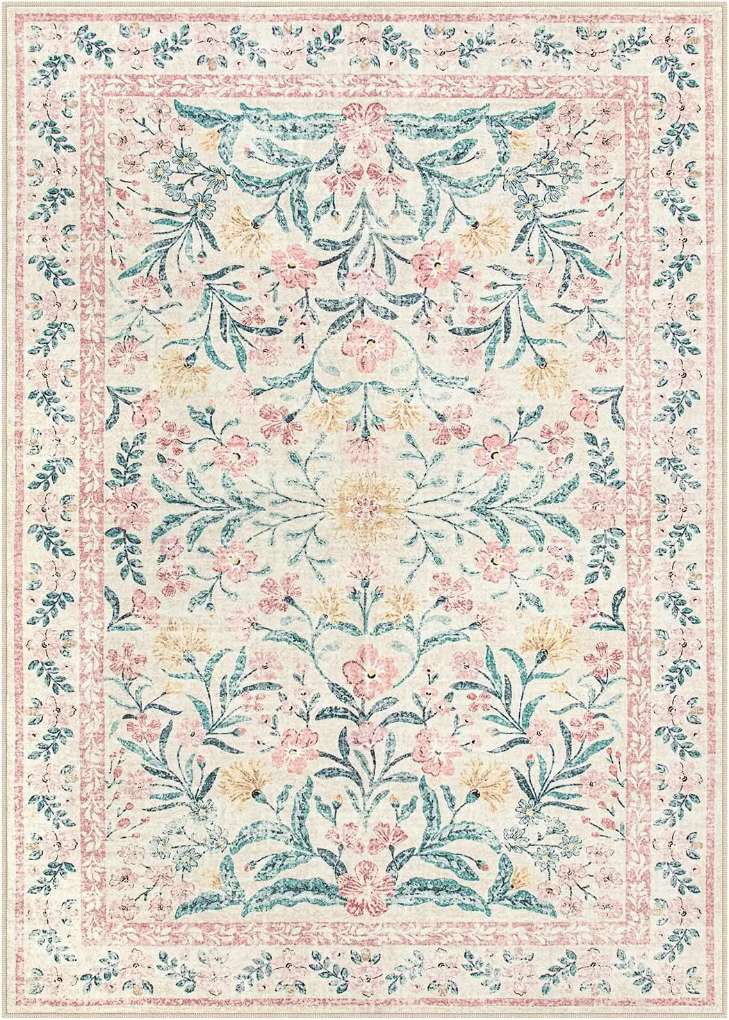 Navak Carpet Exclusive Picks Living Room Carpet, Middle Eastern Persian Mediterranean Retro Floral Floor Mat, Large Area Mat Home Decoration