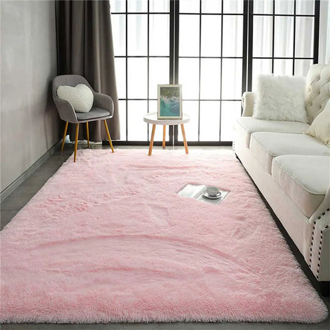 Navak Carpet Super Soft Shaggy Carpet for Living Room Bedroom Fluffy Indoor Plush Area Rug Home Furry Floor Mats Kids Nursery Girls Pink Rug