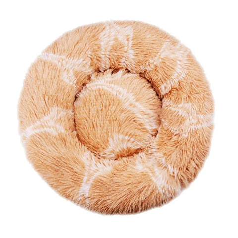 Navak Carpet  40-90cm Round Pet Bed for Large Dog Bed Super Soft Cat Bed Long Plush Dog House for Medium Dog House Winter Warm Sleeping