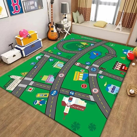 Navak Carpet Car Park Children Crawling Carpets for Living Room Decoration Kids Bedroom Home Decor Sofa Carpet Non Slip Area Rug Floor Mat