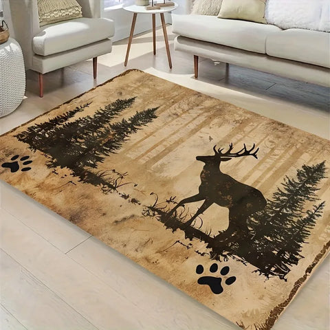 Navak Carpet 1PC Milu Deer Pattern Kitchen Rugs Non-Slip Home Door Mats Pop design Bathroom Rugs Bath Mat Carpet for Home Sink Laundry Decor