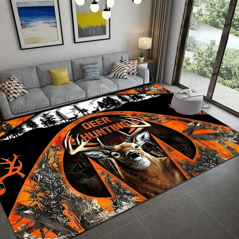 Navak Carpet 15 Sizes Flag Deer Pattern Rug Carpet for Living Room Bathroom Mat Creative Doormat Carpet for Bedroom Home Decor Alfombras Cool
