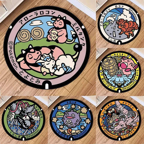 Navak Carpet NEW Daily Picks Kawaii Pokemon Rug for Living Room Decor Lounge Balcony Sofa Mat Bedroom Soft Rug Swivel Chair Mat Kids Gift