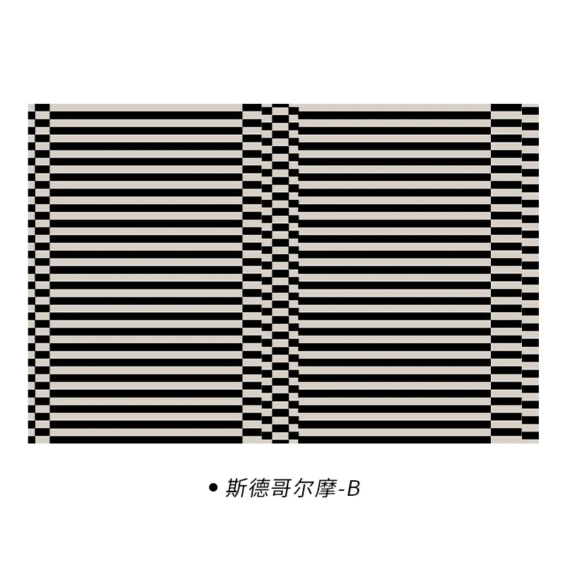 Navak Carpet Light Luxury Rugs for Bedroom Black White Plaid Living Room Decoration Carpet Fluffy Soft Study Rug Home Thicken Plush Floor Mat