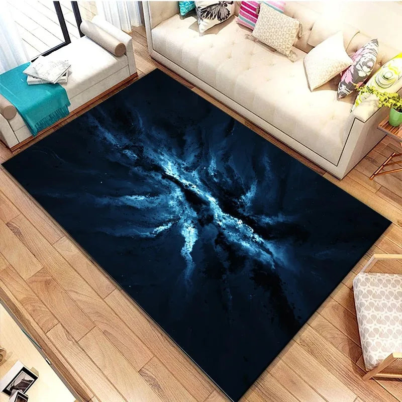 Navak Carpet 3D Galaxy Space Star Carpet Home Bedroom Living Room Decorative Floor Mat Bathroom Room Non-Slip Carpet Door Mat