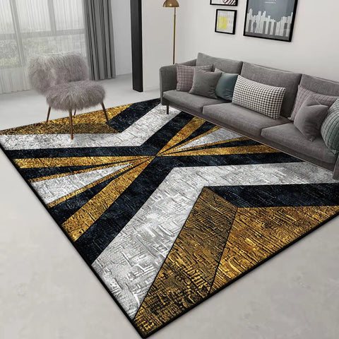 Navak Carpet Nordic Geometric Area Rug – Large Non-Slip Carpet | Custom Size for Living Room Sofa & Bedroom Home Decor