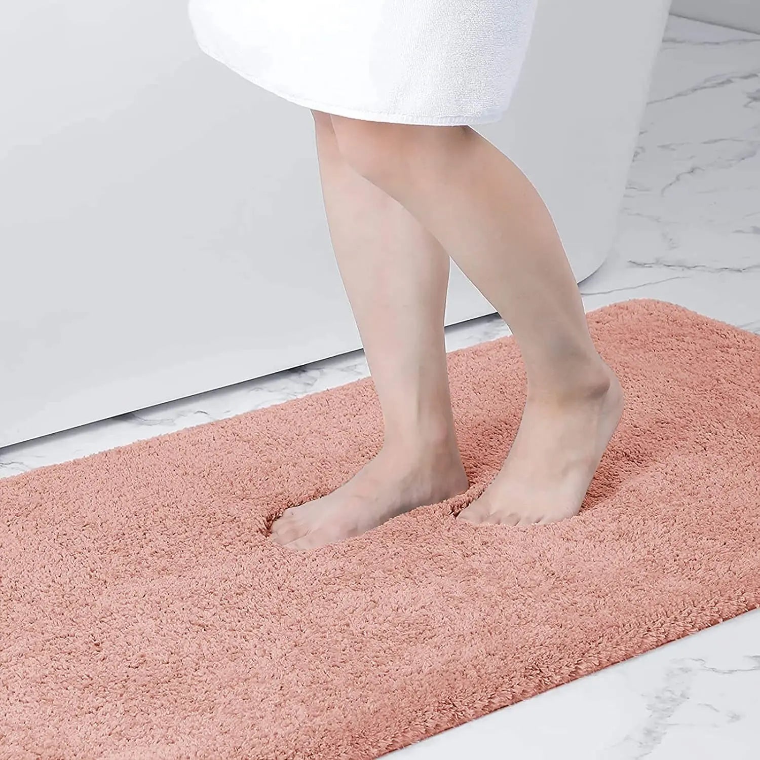Navak Carpet Kitinjoy Fluffy Bathroom Rugs Non-Slip Washable Absorbente Bath Mat Soft Shaggy Microfibre Bath Mats Resist Dirt Kitchen Carpets